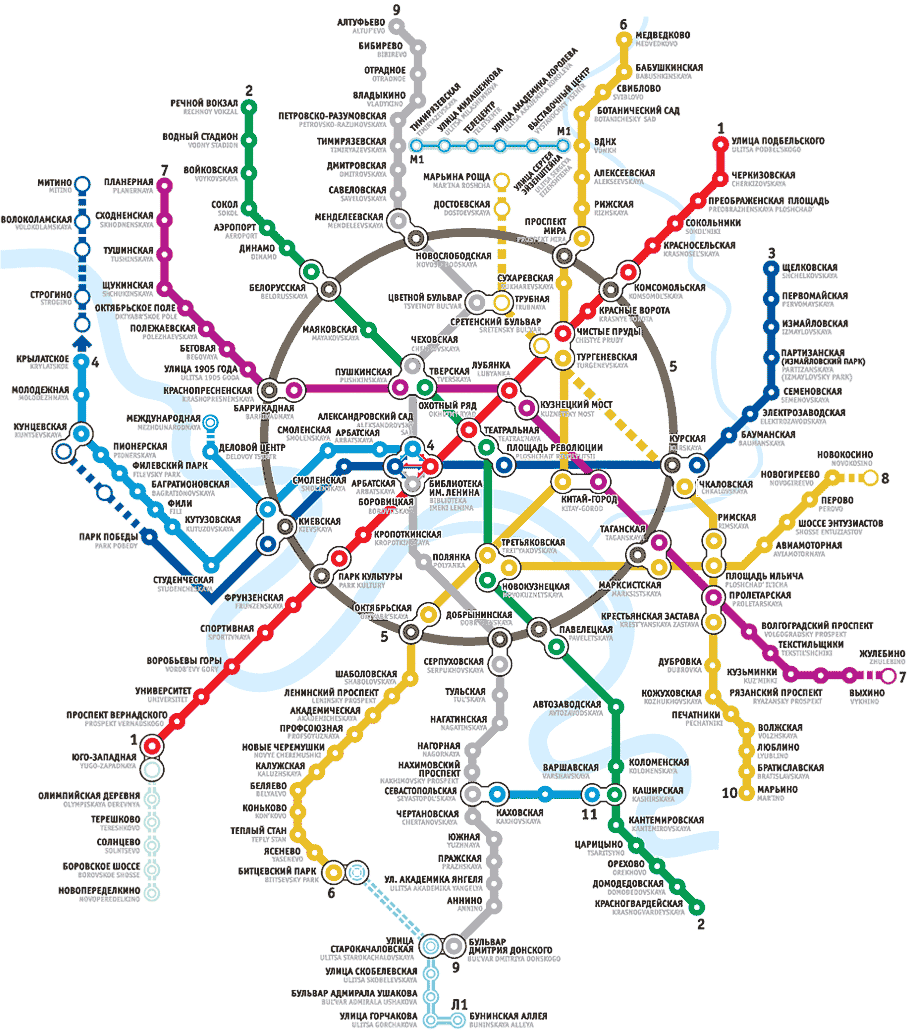 Схема Метро Москвы